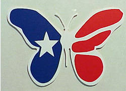  Puerto Rico Butterfly with the Flag of Puerto Rico, designs at elColmadito.com